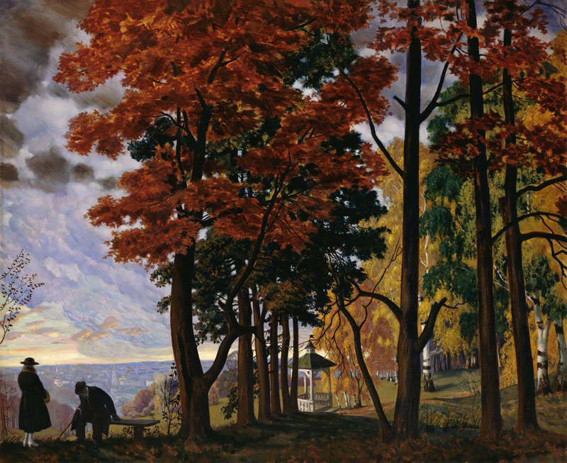 Autumn von Boris Michailowitsch Kustodiev