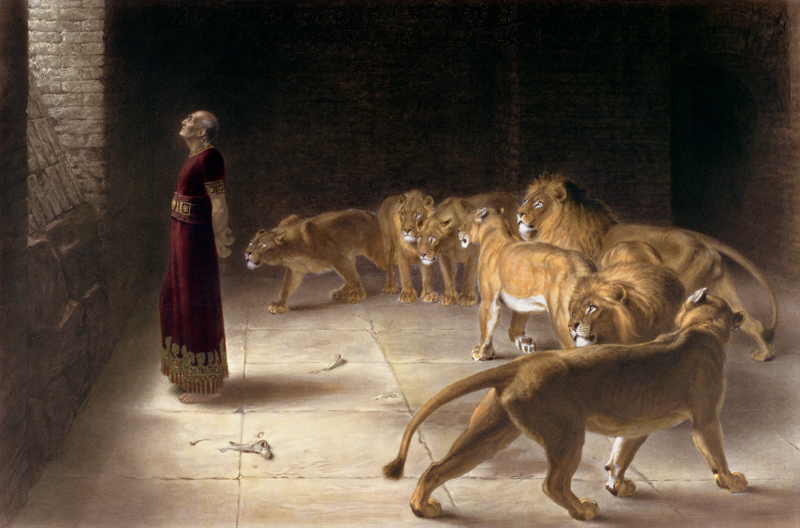 Daniel in the Lions Den von Briton Riviere