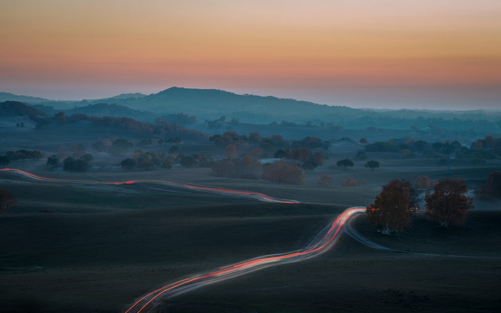 Prairie dusk von C. Mei