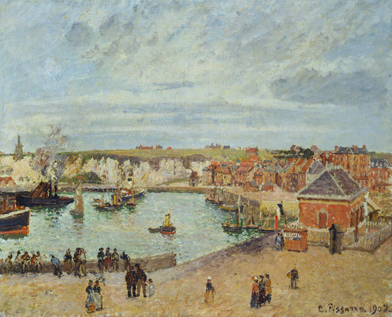 Der Hafen von Dieppe von Camille Pissarro