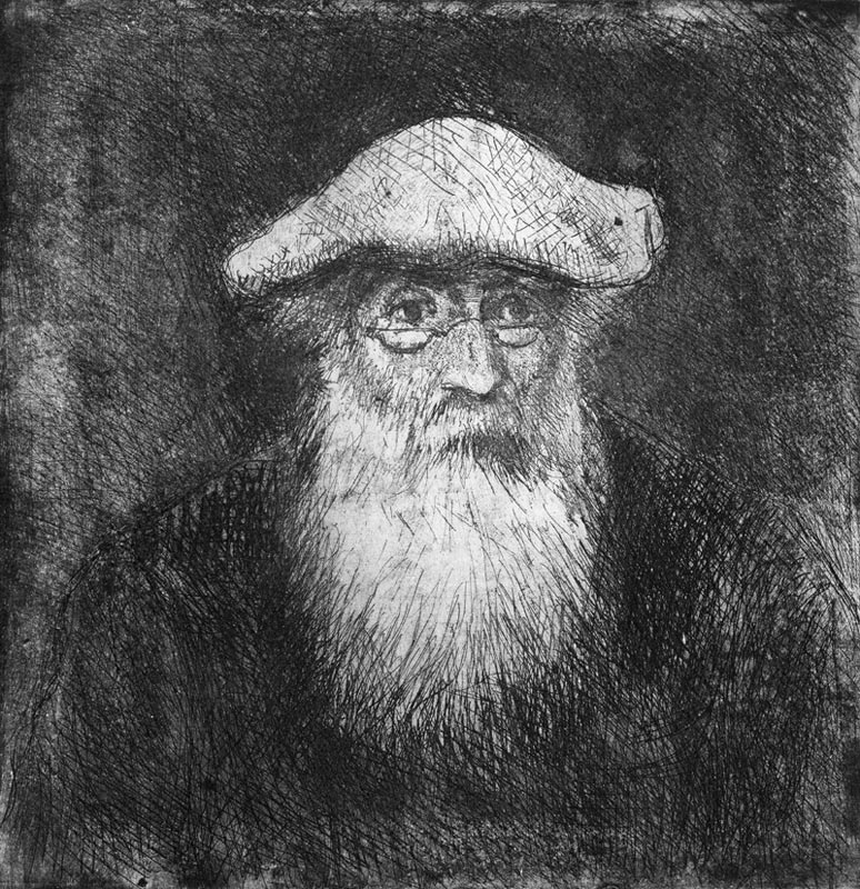 Self Portrait (engraving) von Camille Pissarro