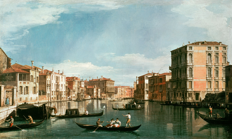 Der Canal Grande zwischen Palazzo Bembo und Palazzo Vendramin von Giovanni Antonio Canal (Canaletto)