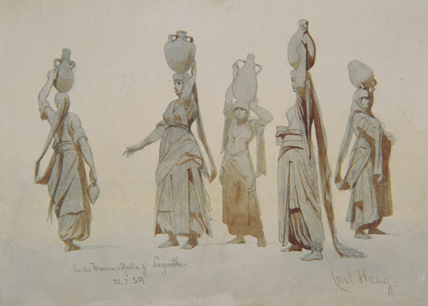 Female water carriers, Nazareth von Carl Haag