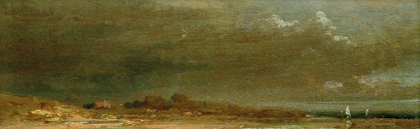 C.Spitzweg, Landschaft am See - Chiemsee von Carl Spitzweg