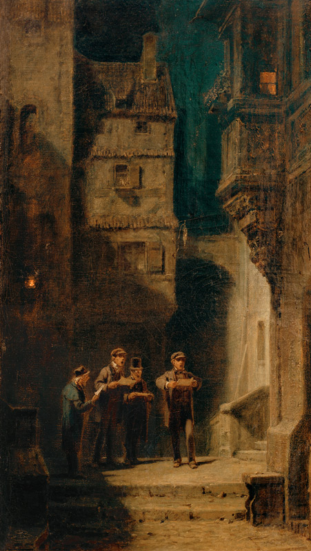 C.Spitzweg / The Quartet / Ptg./ c.1860 von Carl Spitzweg