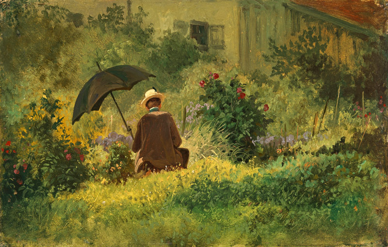 Der Maler im Garten von Carl Spitzweg