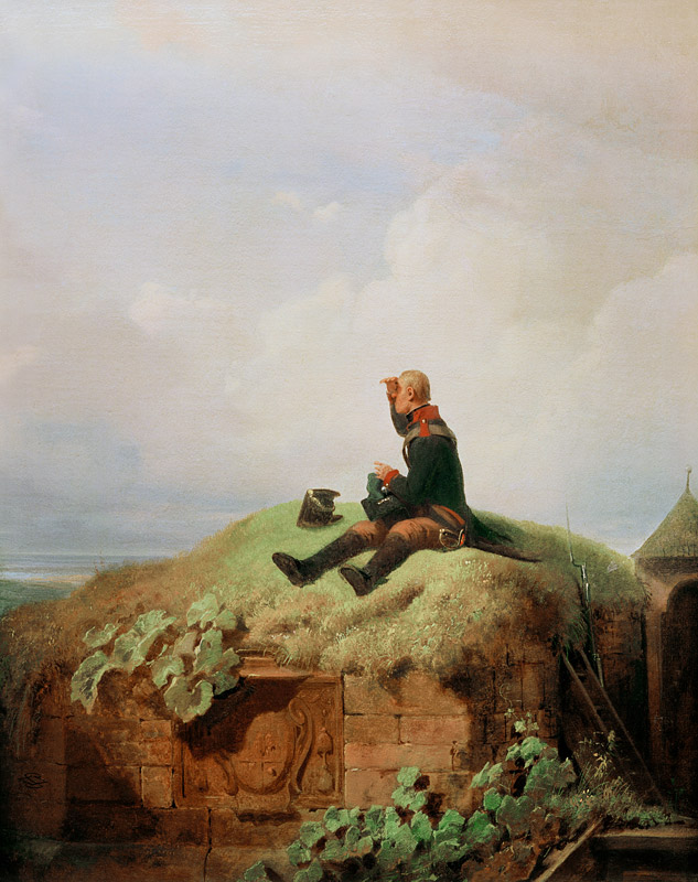 Es war einmal (Der strickende Wachtposten) von Carl Spitzweg