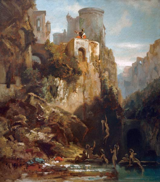 C.Spitzweg, Nixenfang von Carl Spitzweg