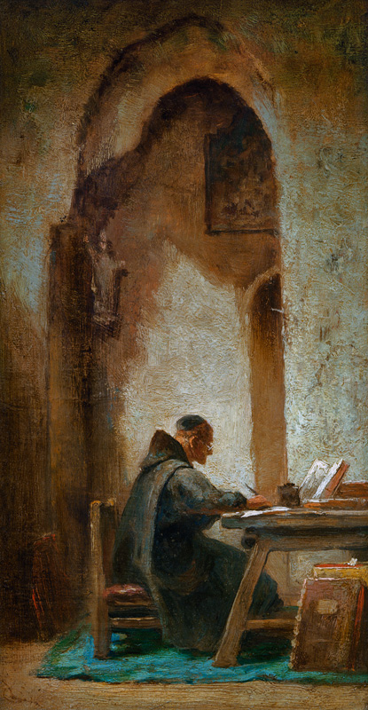 C.Spitzweg, Studierender Mönch von Carl Spitzweg