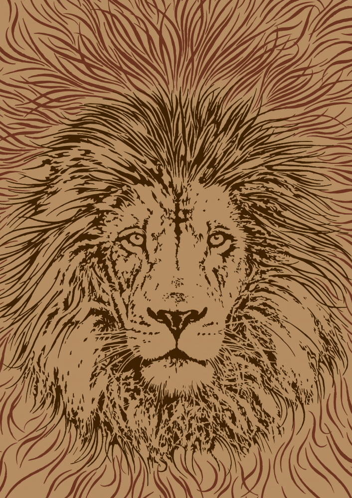 Lion Portrait – King of the Beasts von Carlo Kaminski