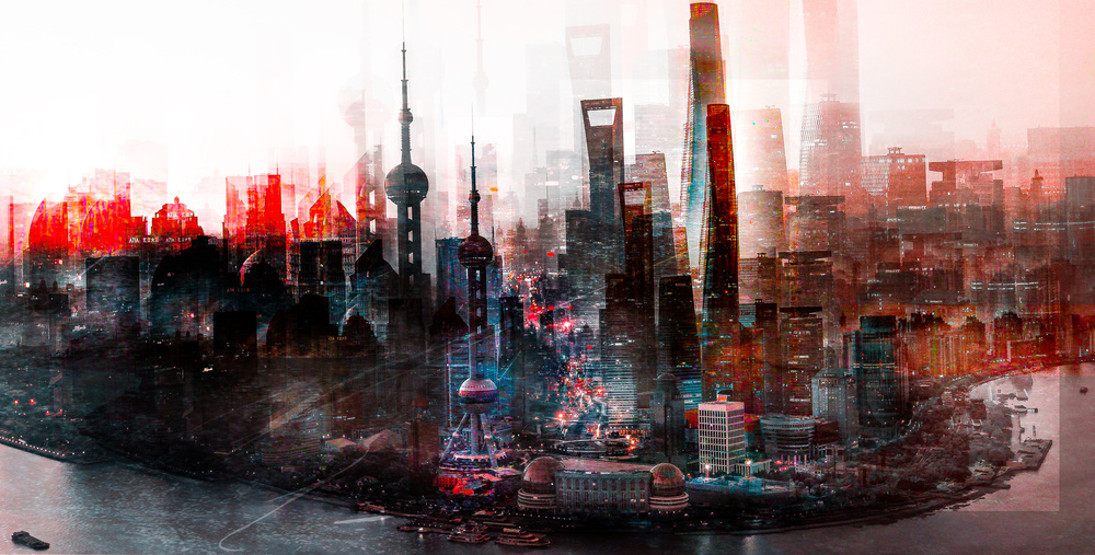 Shanghai at dawn von Carmine Chiriaco