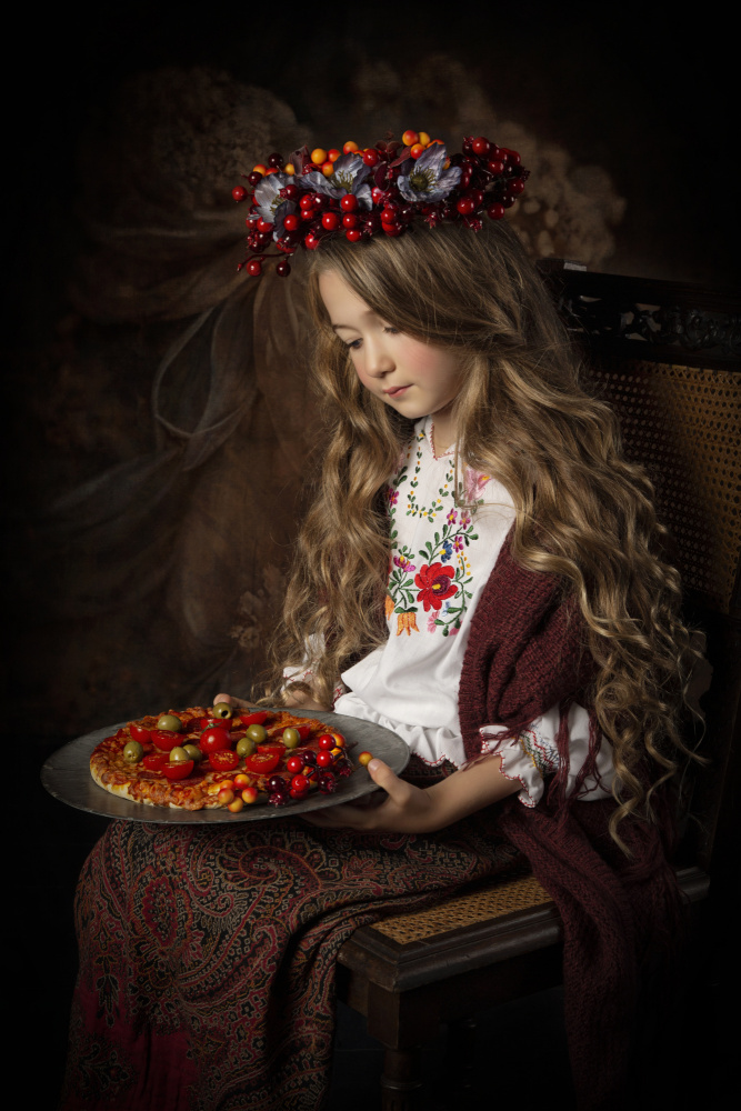 Little pizza girl von Carola Kayen-Mouthaan