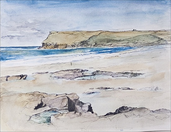 Polzeath and Pentire Head von Caroline  Hervey-Bathurst