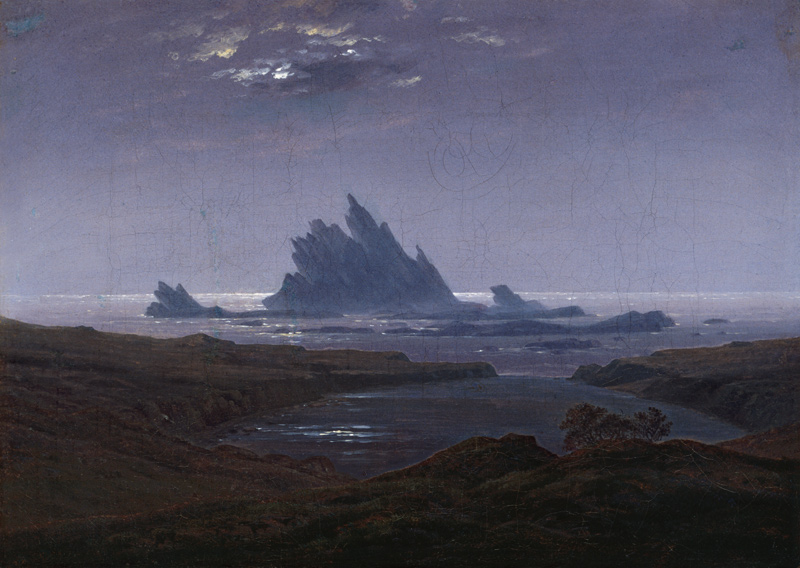 Felsenriff am Meeresstrand von Caspar David Friedrich