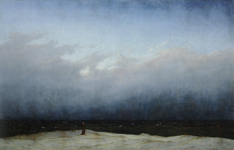 Mönch am Meer (nach der Restaurierung) von Caspar David Friedrich