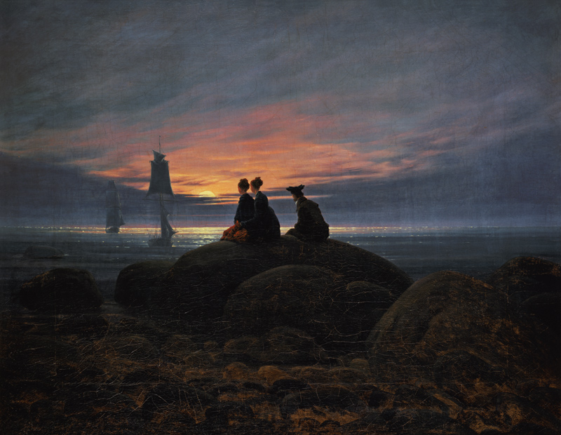 Mondaufgang am Meer von Caspar David Friedrich