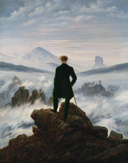 Der Wanderer über dem Nebelmeer - Caspar David Friedrich