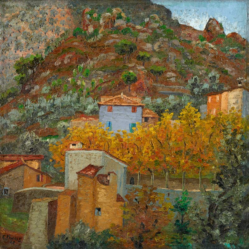 Hillside Houses, Deia, Mallorca von Cedric Morris