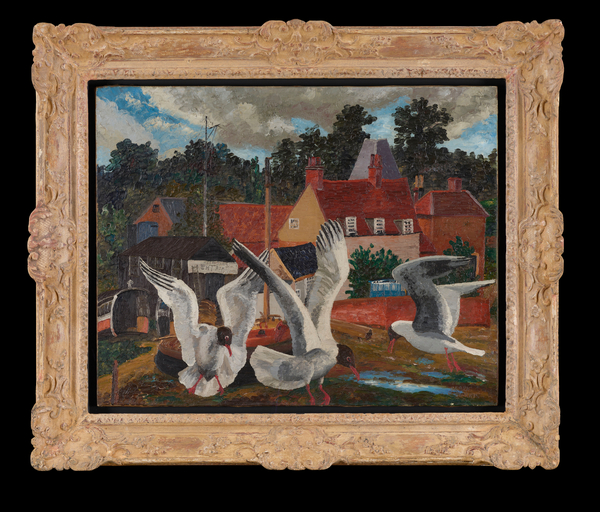 Pin Mill and Black-Headed Gulls von Cedric Morris