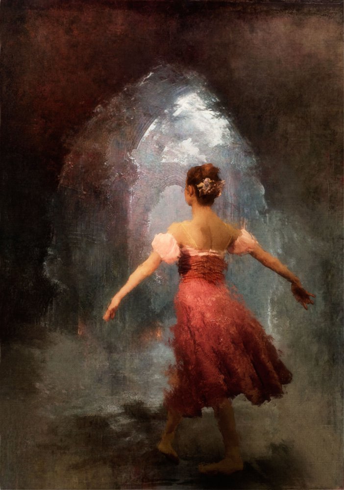 Ballerina with red dress... von Charlaine Gerber