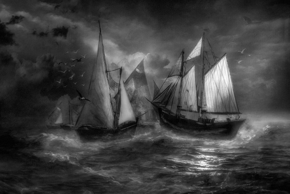 ...ships in stormy waters... von Charlaine Gerber