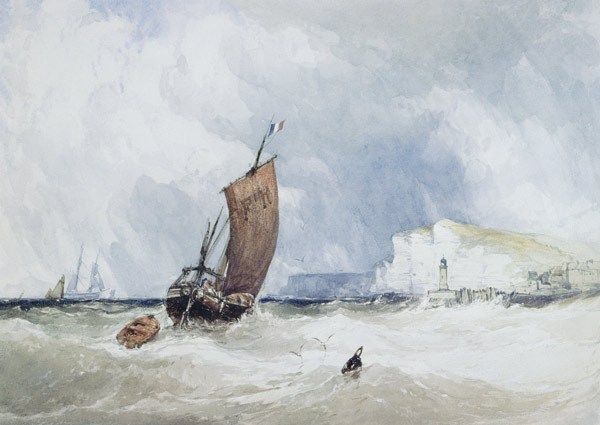 The Pilot Boat off Fecamp, Normandy von Charles Bentley