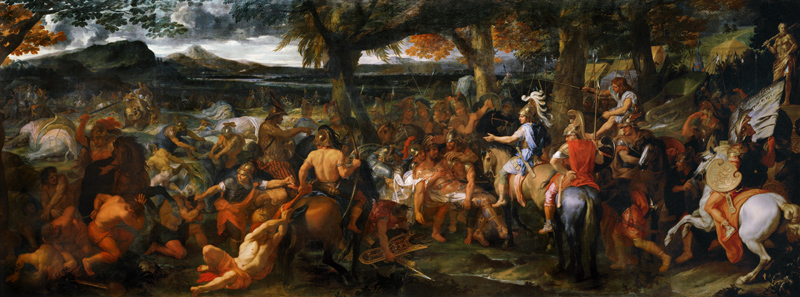 Alexander and Porus, at the Battle of Hydaspes von Charles Le Brun