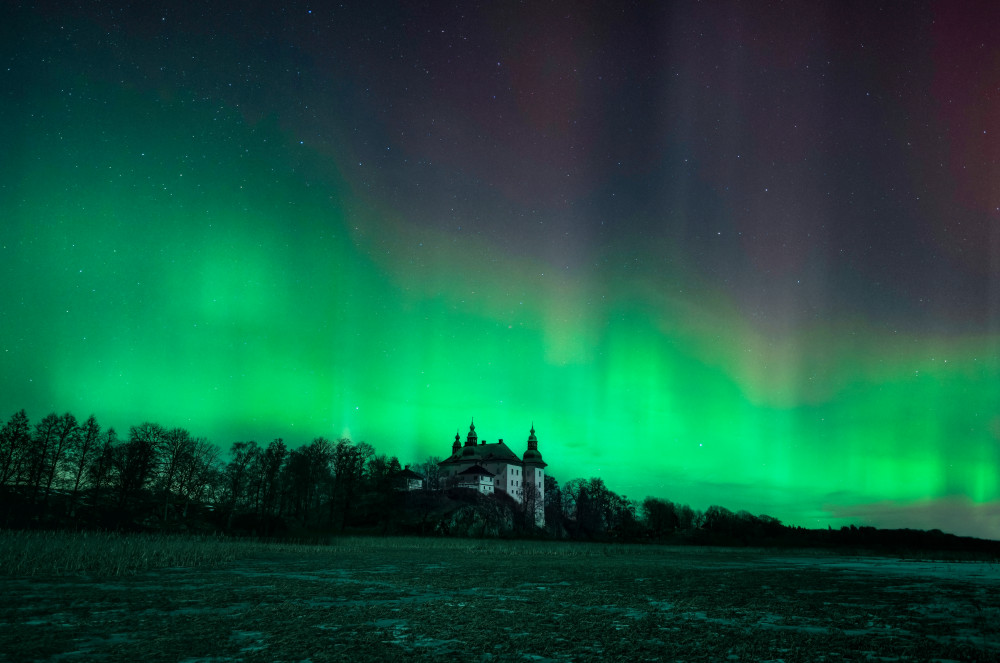 Ekenäs castle, Sweden under the northern lights. von Christian Lindsten