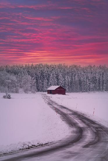 Winter barn