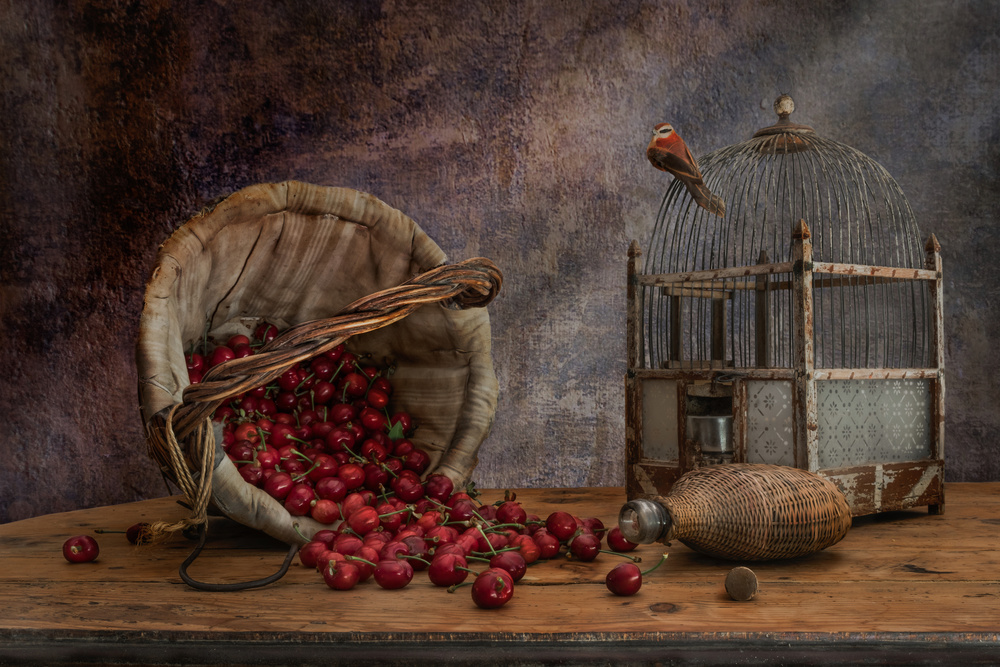 Still Life with Cherries von Christian MARCEL