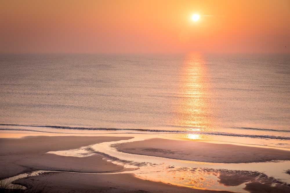 Blick von den Dünen zum Weststrand von Kampen von Christian Müringer