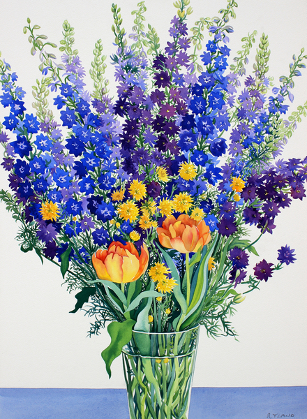 Larkspur and Delphiniums von Christopher  Ryland