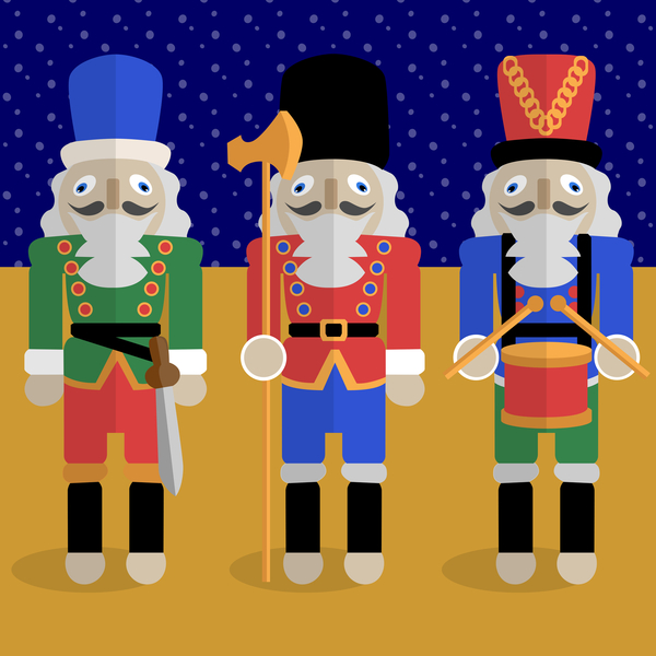 Christmas Nutcrackers - Good Luck Symbols von Claire Huntley