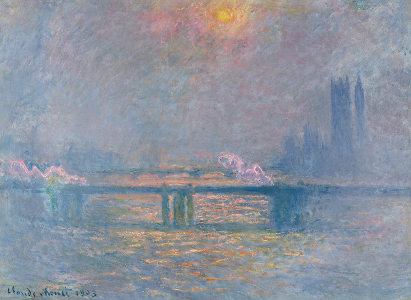 Die Charing-Cross-Brücke über die Themse. von Claude Monet