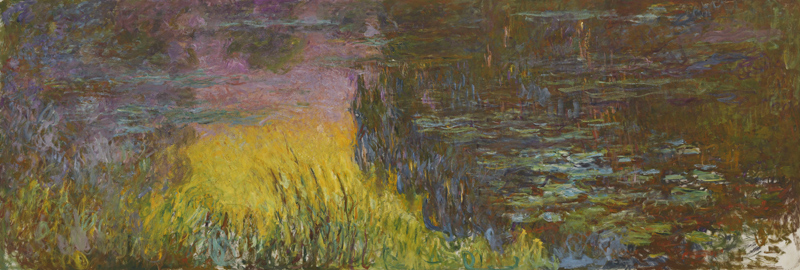 Die Seerosen - Abendsonne von Claude Monet