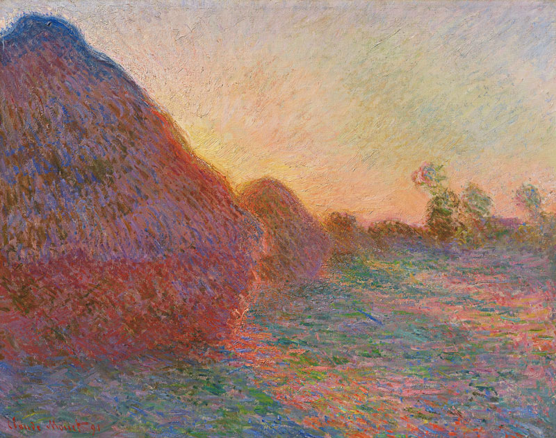 Strohschober im Sonnenlicht. von Claude Monet