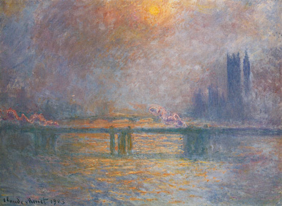 The Thames with Charing Cross bridge von Claude Monet