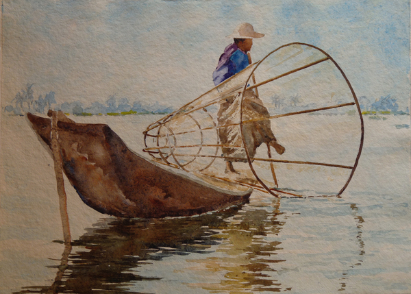 916 Leg rower, Inle Lake von Clive Wilson