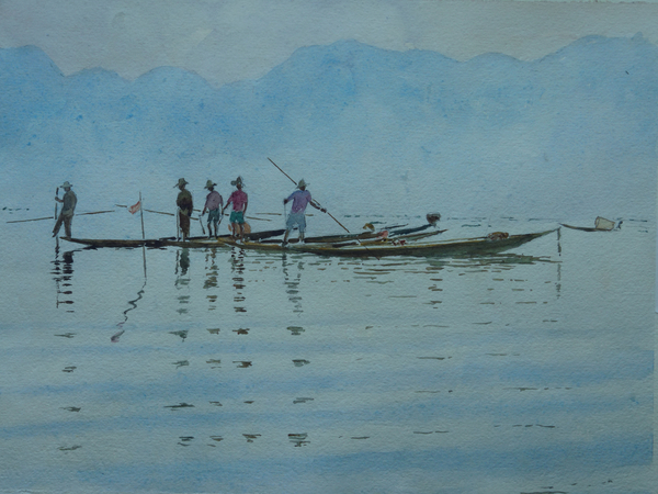 923 Fishing at Inle Lake von Clive Wilson