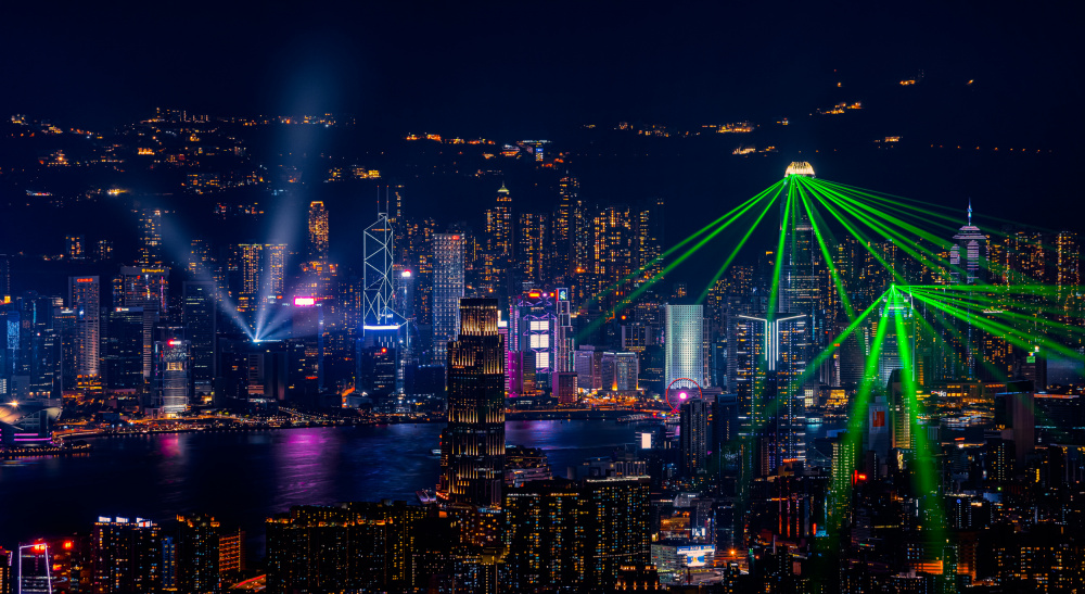 Victoria Harbour Light Show von Collin ZENG