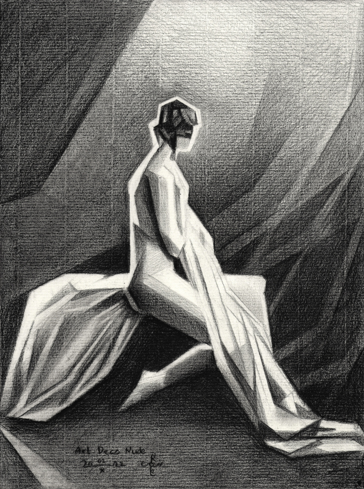 Art Deco Nude - 02-10-22 von Corné Akkers