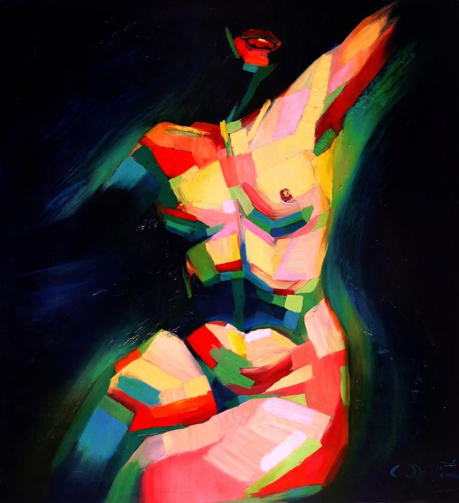 Cubistic Sitting Nude (2014) von Corné Akkers