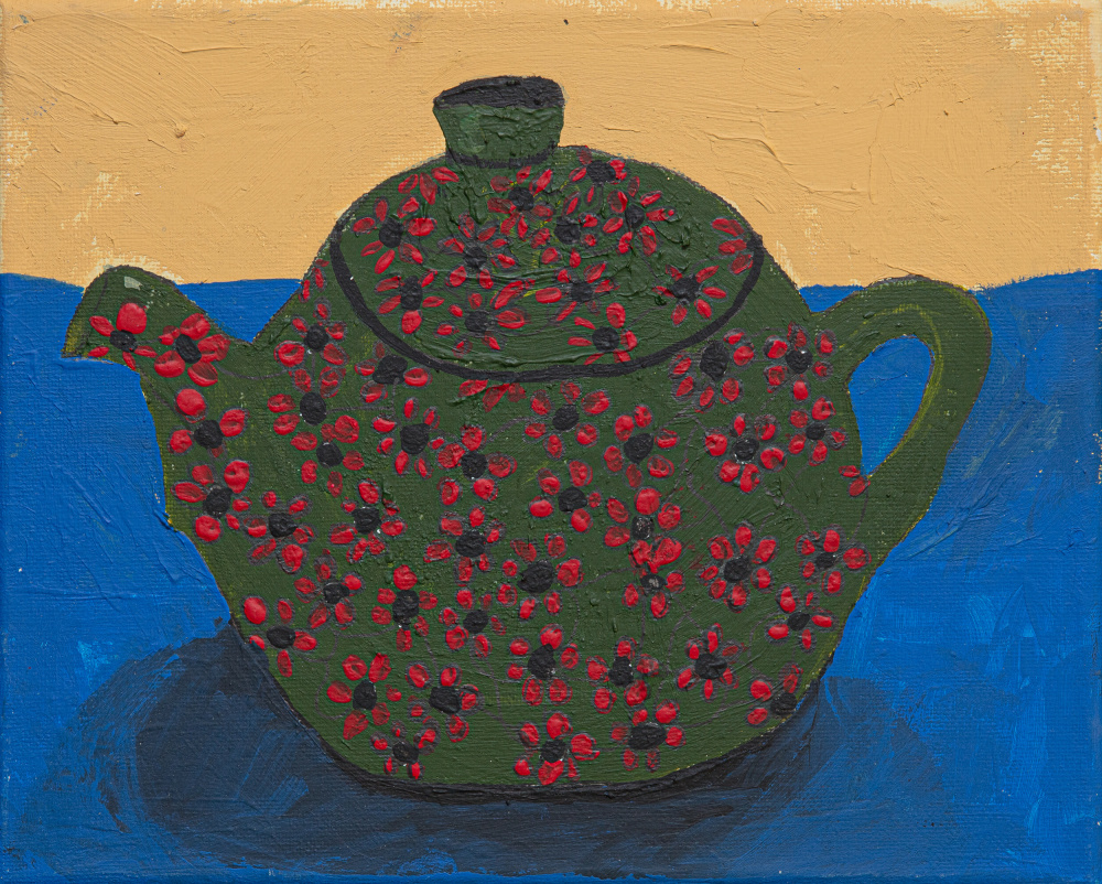 Teapot With Flowers von Dale Hefer