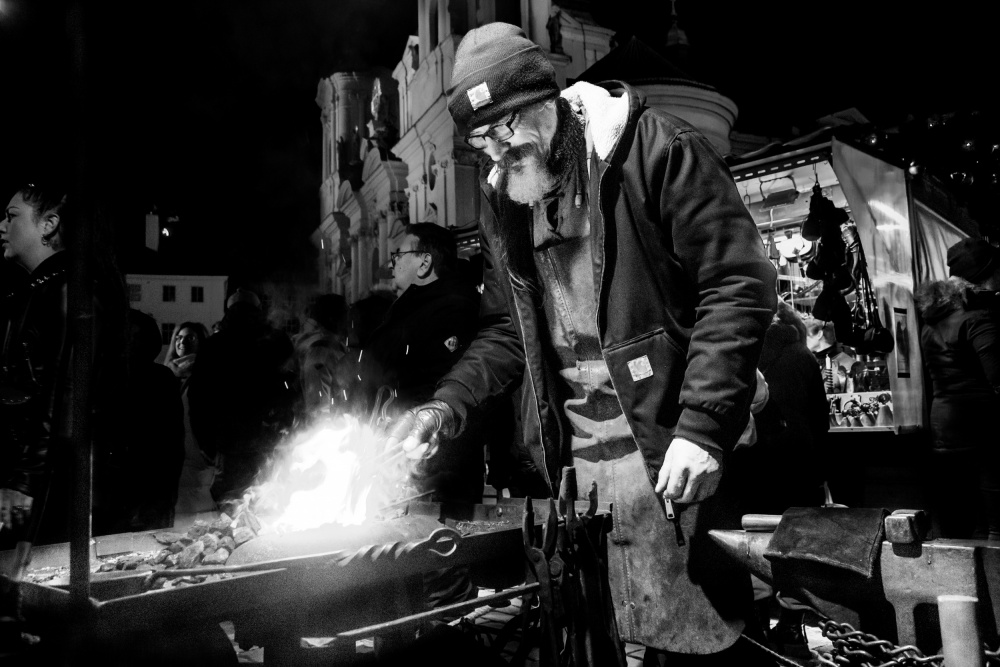 Blacksmith on the Christmas market von Daniel Klement