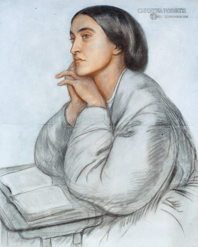 D.Rossetti, Christina Rossetti, 1866. von Dante Gabriel Rossetti