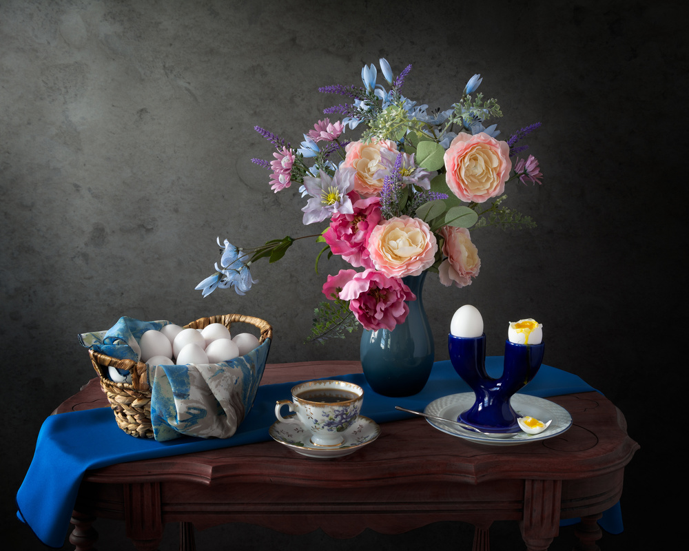 Soft Boiled Eggs Still Life von Darlene Hewson