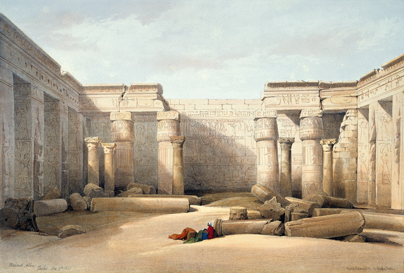 Medinet Habu, Totentemp.Ramses von David Roberts