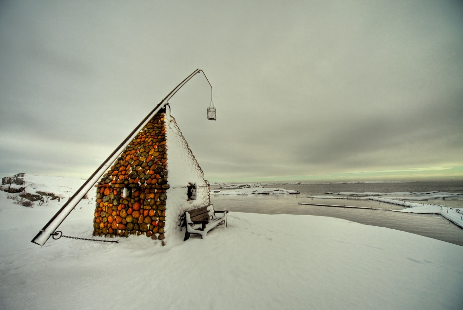 The Lighthouse at Verdens Ende (The End of the World) von David Scarbrough