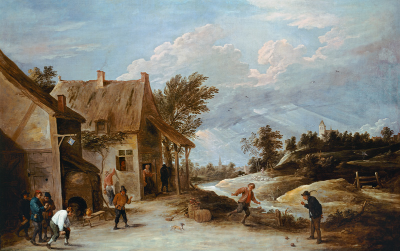 Kegelspiel vor der Schänke von David Teniers