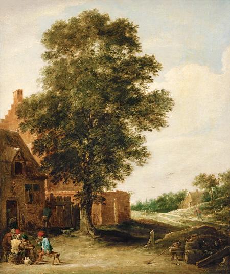 D.Teniers d.J., Wirtshaus unter Linde